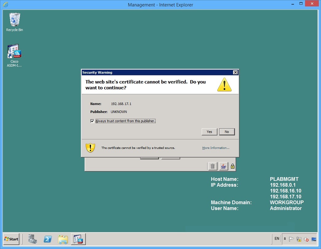 Figure 1.2 Cisco ASDM